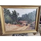 КАРТИНА СОЦРЕАЛИЗМ СТРОИТЕЛЬСТВО ДОРОГИ ЧЛЕН СОЮЗА ХУДОЖНИКОВ СССР ЗАСЛУЖЕННЫЙ ДЕЯТЕЛЬ ИСКУССТВ  ХУДОЖНИК ФЕДОР ВАСИЛЬЕВИЧ  САВЕЛЬЕВ 4В RRR ХУДОЖЕСТВЕННОЕ ДВП   АУКЦИОН ВСЕГО 7 ДНЕЙ