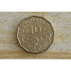 Сейшелы 10 центов 1972  Нечастая!