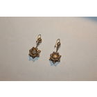 Серьги с вставками, времён СССР, длина 4.3 см., хорошее состояние.