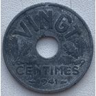Франция 20 сантимов 1941 г. VINGT. Режим Виши