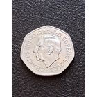 50 пенсов (pence) 2023 г. Коронация Короля Карла III. Великобритания.