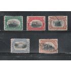 США-1901, (Скотт.294-299), гаш.   , Пан-Американская Выставка , Корабли, Паровоз