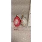 Ёлочные игрушки с рельефными снежинками. 25-7