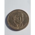 США 1 доллар 3 президент Томас Джефферсон 2007