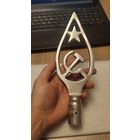 Навершие на знамя алюминий СССР Серп и молот