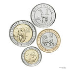 Кения 1, 5, 10, 20 шиллингов 2018 года, UNC. Герб. Фауна Лев, Жираф, Носорог, Слон. Предложи свою цену или обмен!