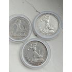 Монеты серебро 50к 24-25-26г