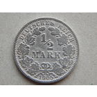 Германия 1/2 марки 1905г.