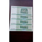 100 рублей 2000 год Серия бЛ Беларусь (UNC) Номера подряд,в одном лоте одна купюра