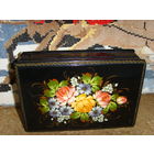 Шкатулка СССР . Роспись . Цветы