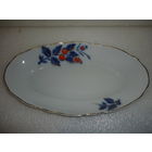 Тарелка Овальная Фарфор Коростень СССР