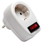 Переходник вилка-розетка 1гн. с выкл. Navigator NAD-1E 3500Вт