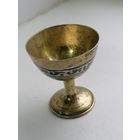 Рюмка серебро 875 пробы СССР, чернь, позолота, торги с Рубля