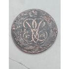 Российская империя Копейка 1760 года .