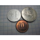 Три монеты Литвы/1 с рубля!
