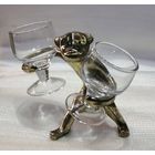 Обезьянка с рюмашками. Литьё, бронза, СССР.