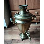 Самовар, Тульский патронный завод. Довоенный. Латунь. Для интерьера.