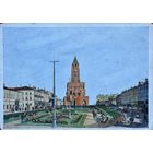 Открытка Москва Сухарева башня 1930 т. 50000