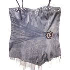 Нарядный атласный топ,р.44