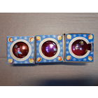 Елочная игрушка. Ёлечное украшение шар номер5 3 ШТ. 9.5 См СССР