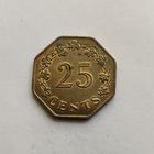 Мальта 25 центов 1975 г.