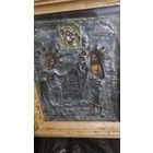 Икона  Св. ЕЛИЗАВЕТА  Св. ИОАНН КРЕСТИТЕЛЬ серебро 84 в киоте 19 век .