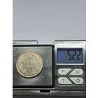 1 марка Россия для Финляндии 1915 года. Серебро 868. Монета не чищена, с остатками ШБ. П45673.