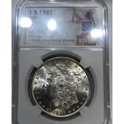 С рубля без мц! 1 доллар 1885 США ms 66 Морган ярчайший! Кр. серебро!