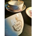 Чашки 3 шт. СССР, ВОВ, 1945-75, Дулево, агитация, два блюдца с малым дефектом GRATIS