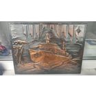 Чеканка медная Панно Ледокол Россия