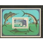 Тёркс и Кайкос-1988(Мих.,БЛ.73) , **  ,  Морская  Фауна ,Рыбы