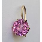 Серьга серебро СССР 875 проба звезда, камень, клеймо 8ЛЮ