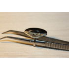 Мельхиоровый перстень с вставкой из натурального янтаря.