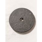 Бельгия 25 сентим 1943