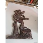 Панно Волк с гитарой из Ну, погоди! - статуэтка-барельеф, силумин, 30 см