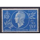 92.FrK. Франция. Колонии. Гваделупа. Красный Крест. Марианна. 1944 г. Одиночный выпуск. Mi.#183. MNH.