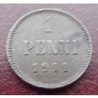 Финляндия в составе РИ. 1 пенни 1911