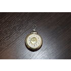 Новогодняя елочная игрушка, из СССР, "Часы", тонкое стекло.