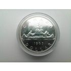 Канада 1 серебро0.800 пробы 1965 UNC c рубля
