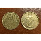 ЮАР, 20 центов 2005. Надпись на языке африкаанс: SUID-AFRIKA
