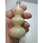 Ёлочная игрушка  -  Ёлочка . СССР  . Стекло .