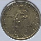 Ватикан 20 лир 1957 г. В холдере