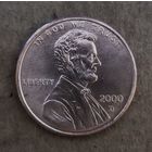 США 1 цент 2000 г., отметка мд. "D" - Денвер, KM# 201b