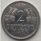 Германия 2 марки 1951 г. J