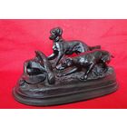 "Охота на куропатку". Чернильница. Касли. Собаки. (1986 г., СССР).