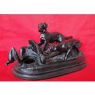 "Охота на куропатку". Чернильница. Касли. Собаки. (1986 г., СССР).