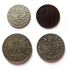 5, 20, 50 грошей 1923 г. 1 злотый 1929 г.