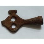 Старинный железный ключ для крепления коньков.Начало 20-го века.