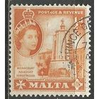 Мальта. Королева Елизавета II. Виадук Винякур. 1956г. Mi#238.