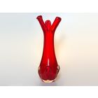 Ваза цветное стекло винтаж 27х10см